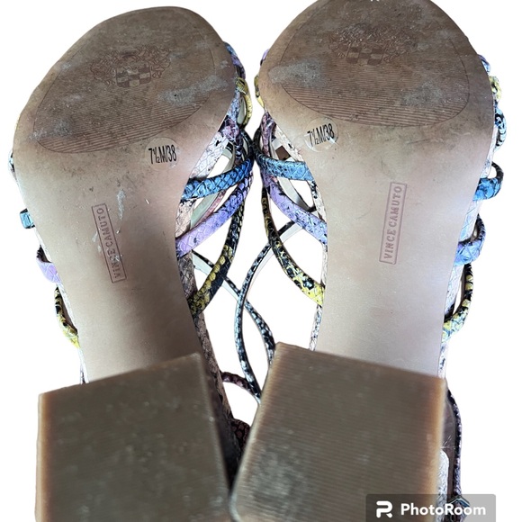 Vince Camuto Winivey Snake Multi-Colored Strap Sandal size 7.5 - Picture 13 of 15